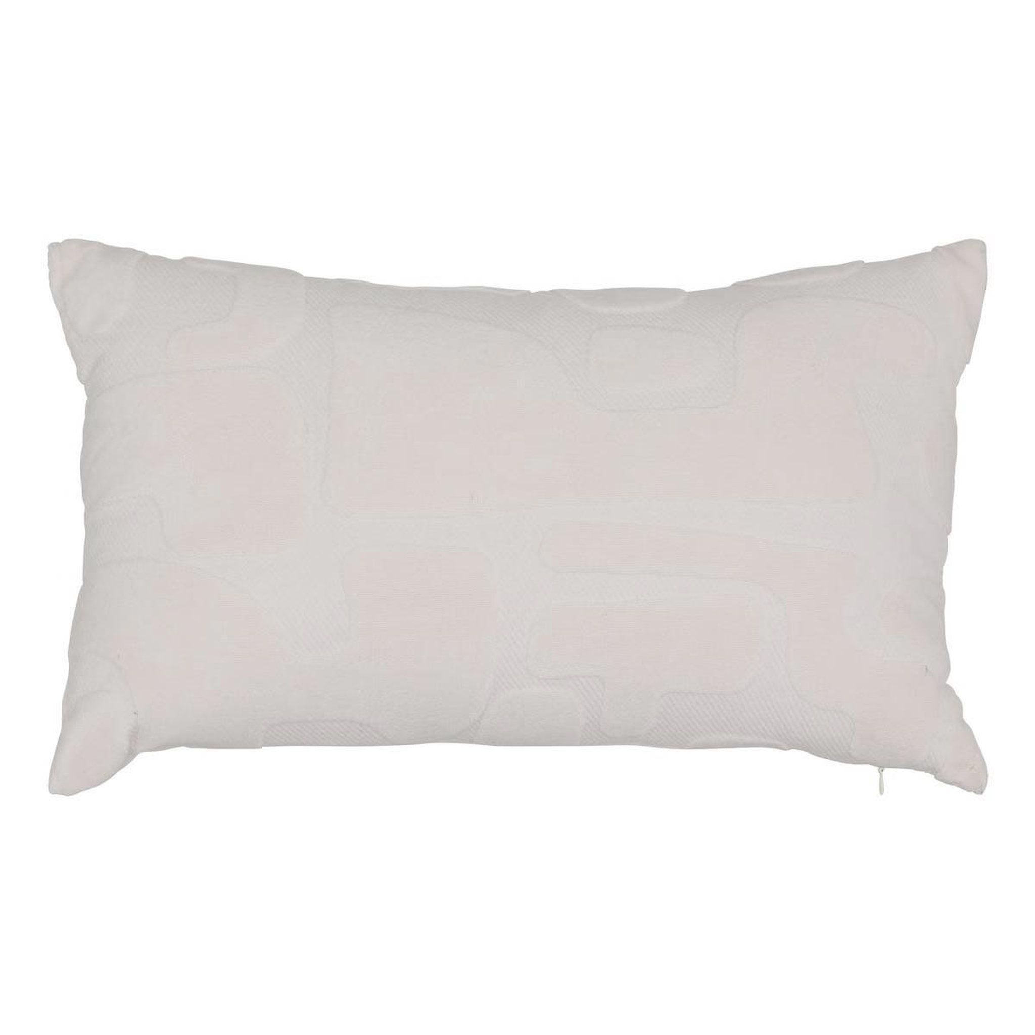 ATMOSPHERA Coussin déco relief  delor  30x50cm blanc