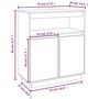 Voir la diapositive 6 : VIDAXL Buffet 70x34x80 cm Bois massif de pin