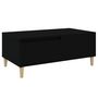 Voir la diapositive 2 : VIDAXL Table basse Noir 90x50x36,5 cm Bois d'ingenierie