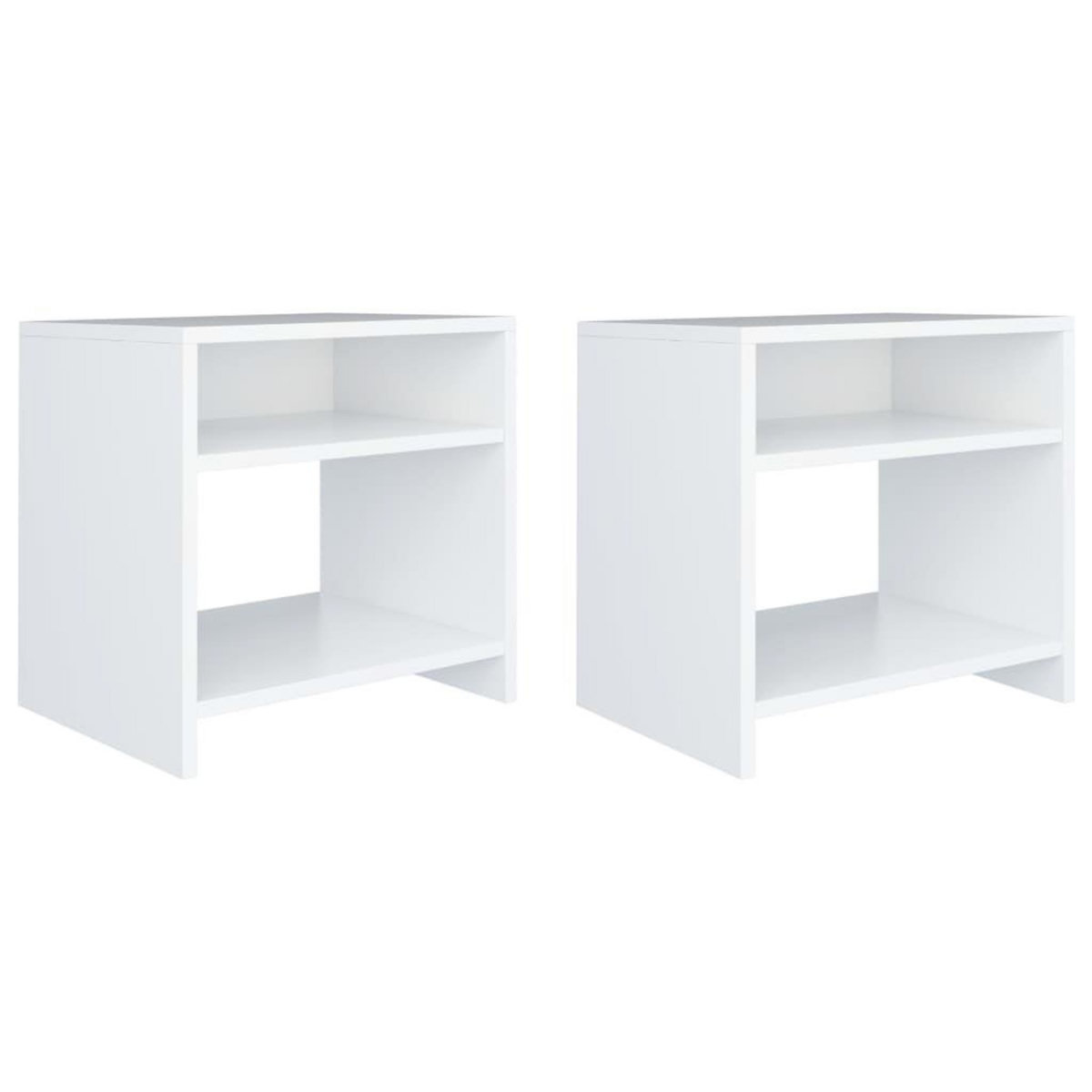 VIDAXL Tables de chevet 2 pcs Blanc 40x30x40 cm Bois d'ingenierie