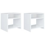VIDAXL Tables de chevet 2 pcs Blanc 40x30x40 cm Bois d'ingenierie