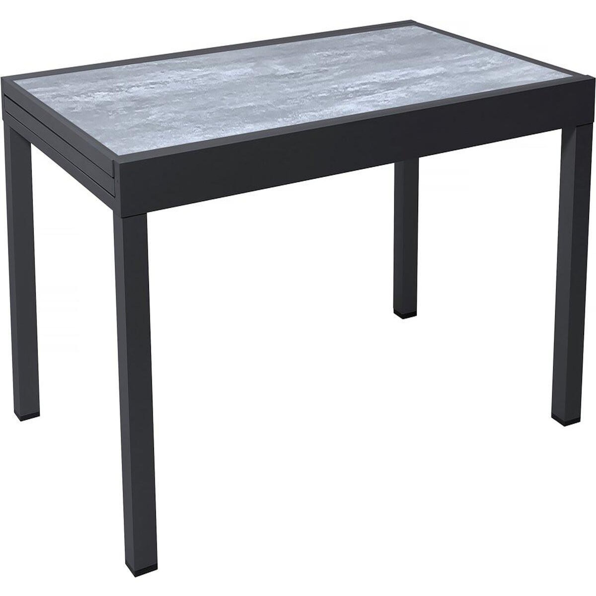 Habitat et Jardin Table extensible et chaises de jardin en aluminium  Lagos  - 140/280 x 90 x 76 cm - 8 places - Gris clair