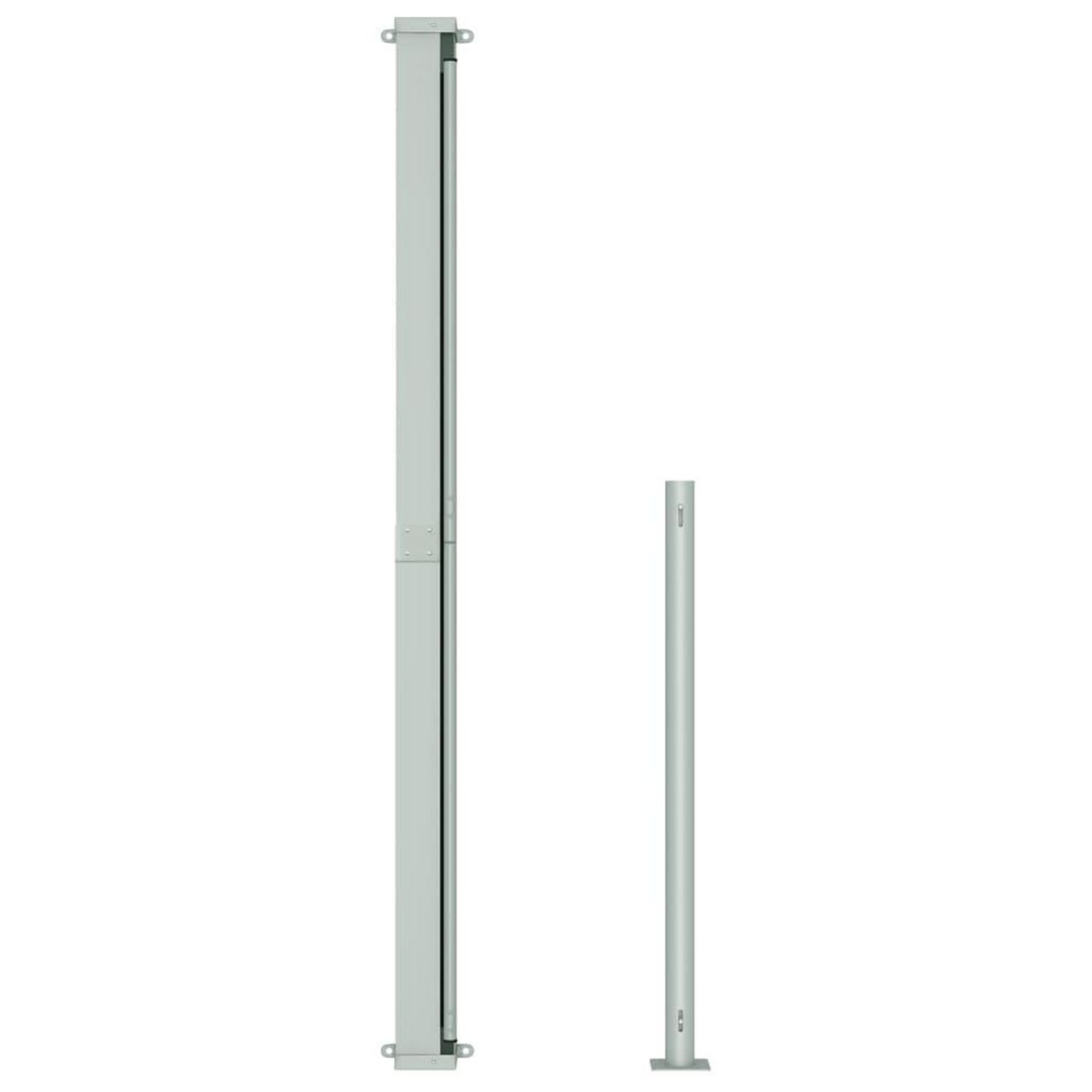 VIDAXL Auvent lateral retractable de patio 200x500 cm Gris