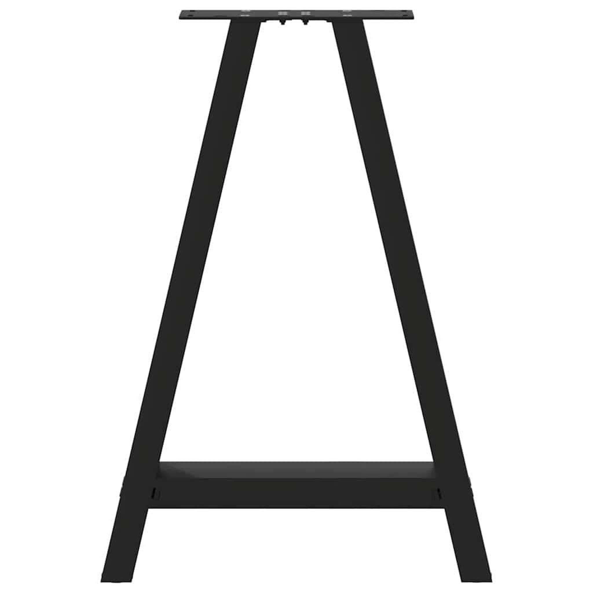 Voir la diapositive 5 : VIDAXL Pieds de table basse forme de A 2 pcs noir 60x(72-73) cm acier
