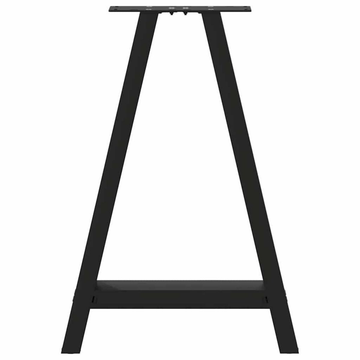 VIDAXL Pieds de table basse forme de A 2 pcs noir 60x(72-73) cm acier