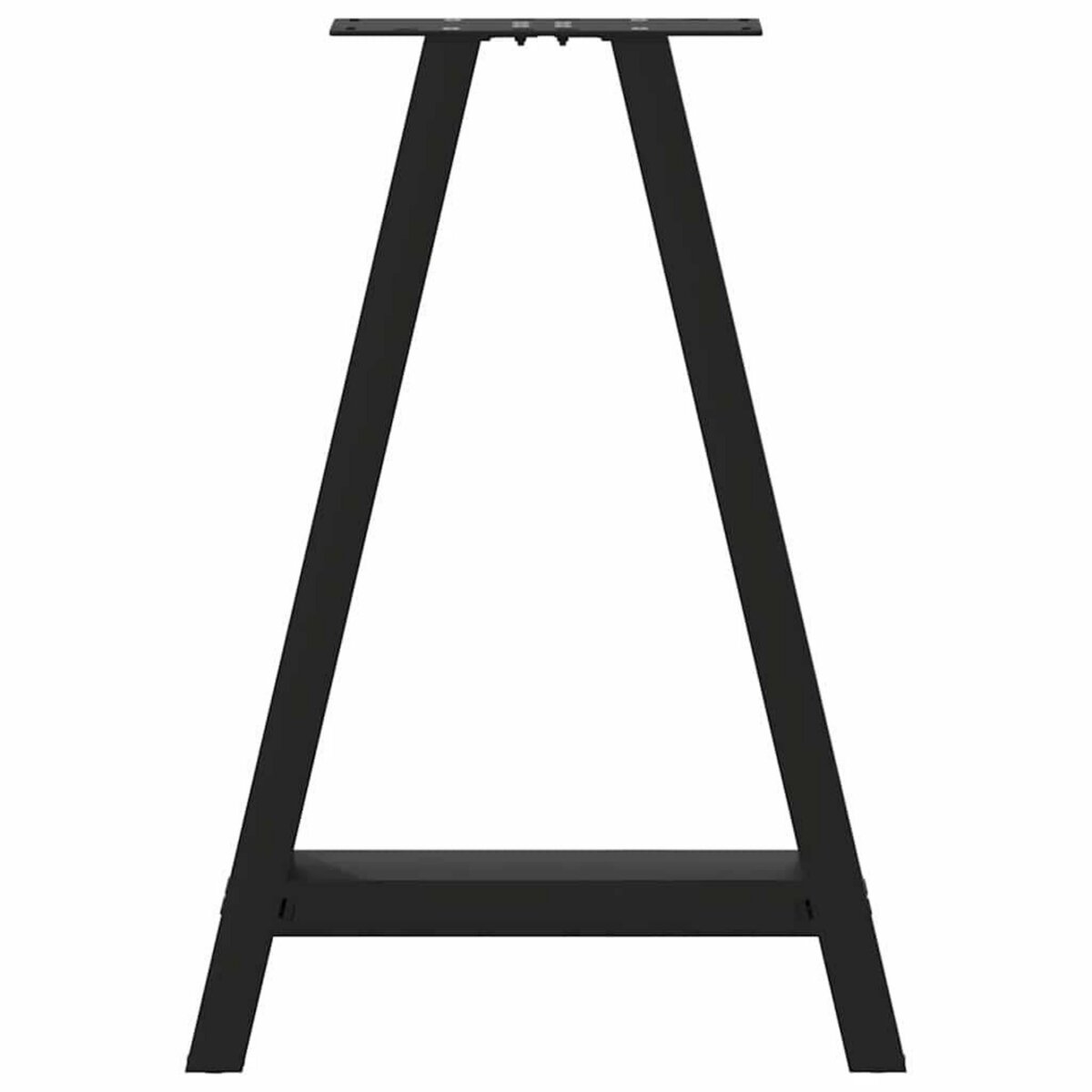 VIDAXL Pieds de table basse forme de A 2 pcs noir 60x(72-73) cm acier