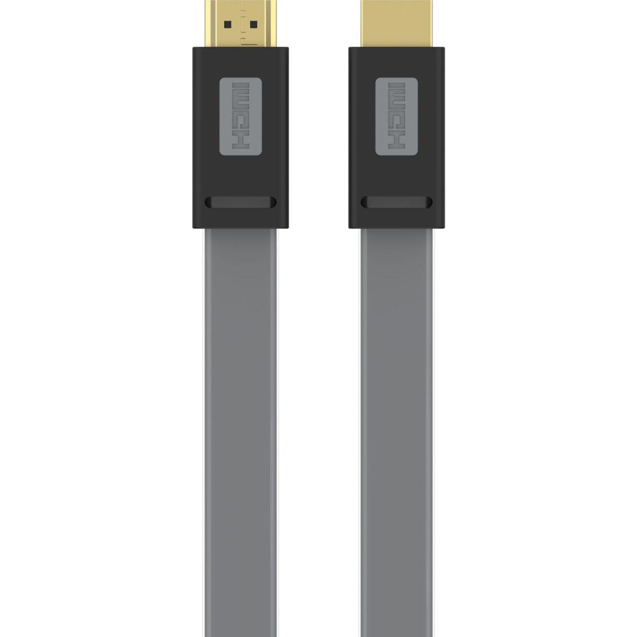 Voir la diapositive 1 : ESSENTIEL B Câble hdmi 2.0/18gbps plat 2m anthracite