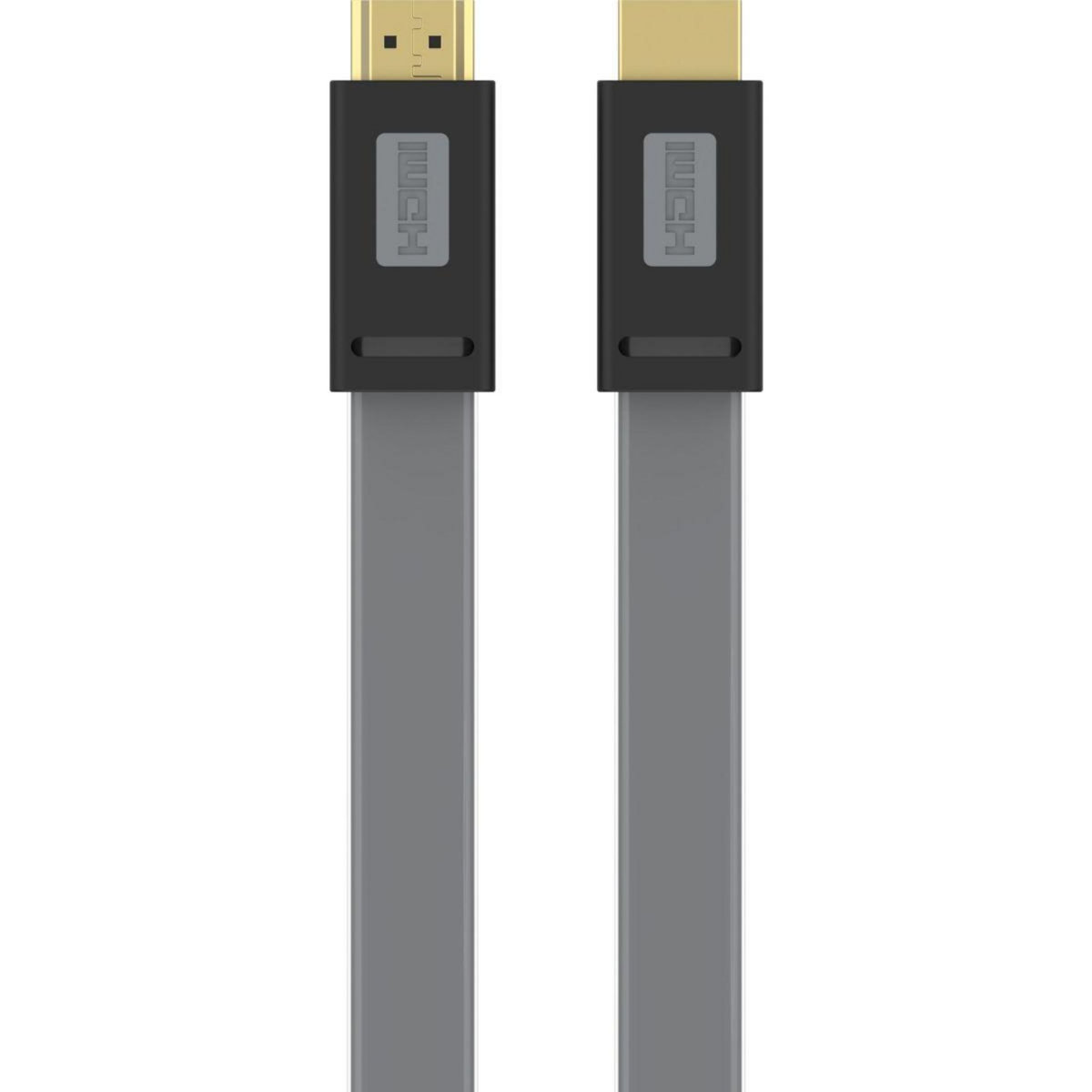 ESSENTIEL B Câble HDMI 2.0/18Gbps plat 2M anthracite