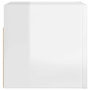 Voir la diapositive 5 : VIDAXL Meuble TV mural Blanc brillant 30,5x30x30 cm