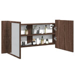 VIDAXL Armoire a miroir a LED de bain chene marron 100x12x45 cm