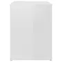 VIDAXL Table de chevet Blanc brillant 40x30x40 cm Agglomere