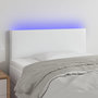 Voir la diapositive 1 : VIDAXL Tete de lit a LED Blanc 90x5x78/88 cm Similicuir