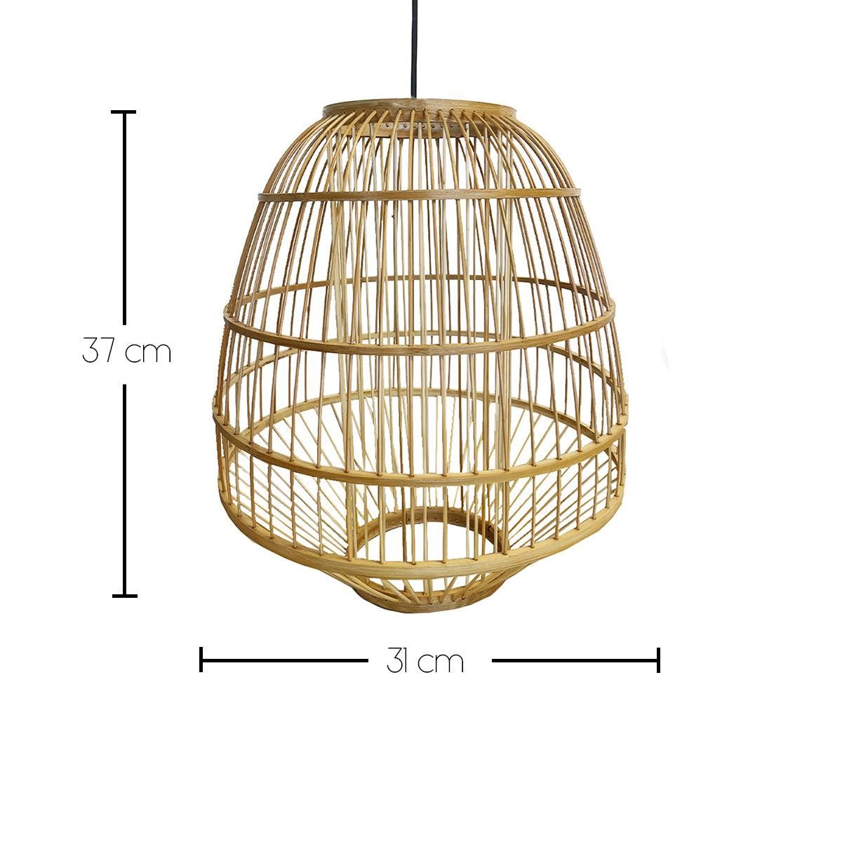 Lumisky Suspension d'extérieur avec cable MYKONOS Beige Rotin 5m