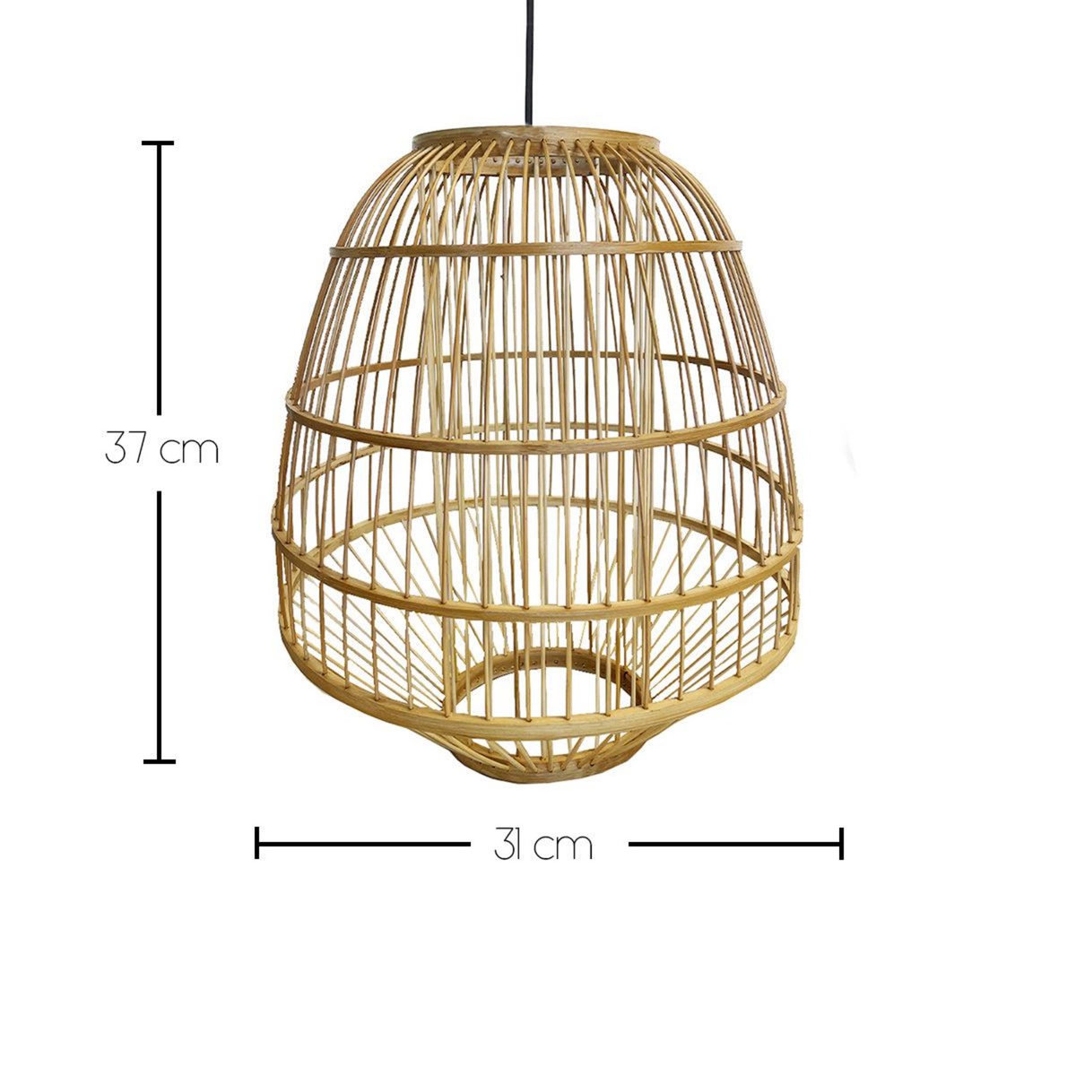 Lumisky Suspension d'extérieur avec cable MYKONOS Beige Rotin 5m