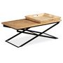 Voir la diapositive 3 : VIDAXL Table basse Bois de manguier massif 110x55x42 cm