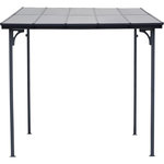 Habitat et Jardin Pergola tonnelle adossée  Marvin  - 3 x 3 m - 304 x 298 x 243 cm - Gris foncé