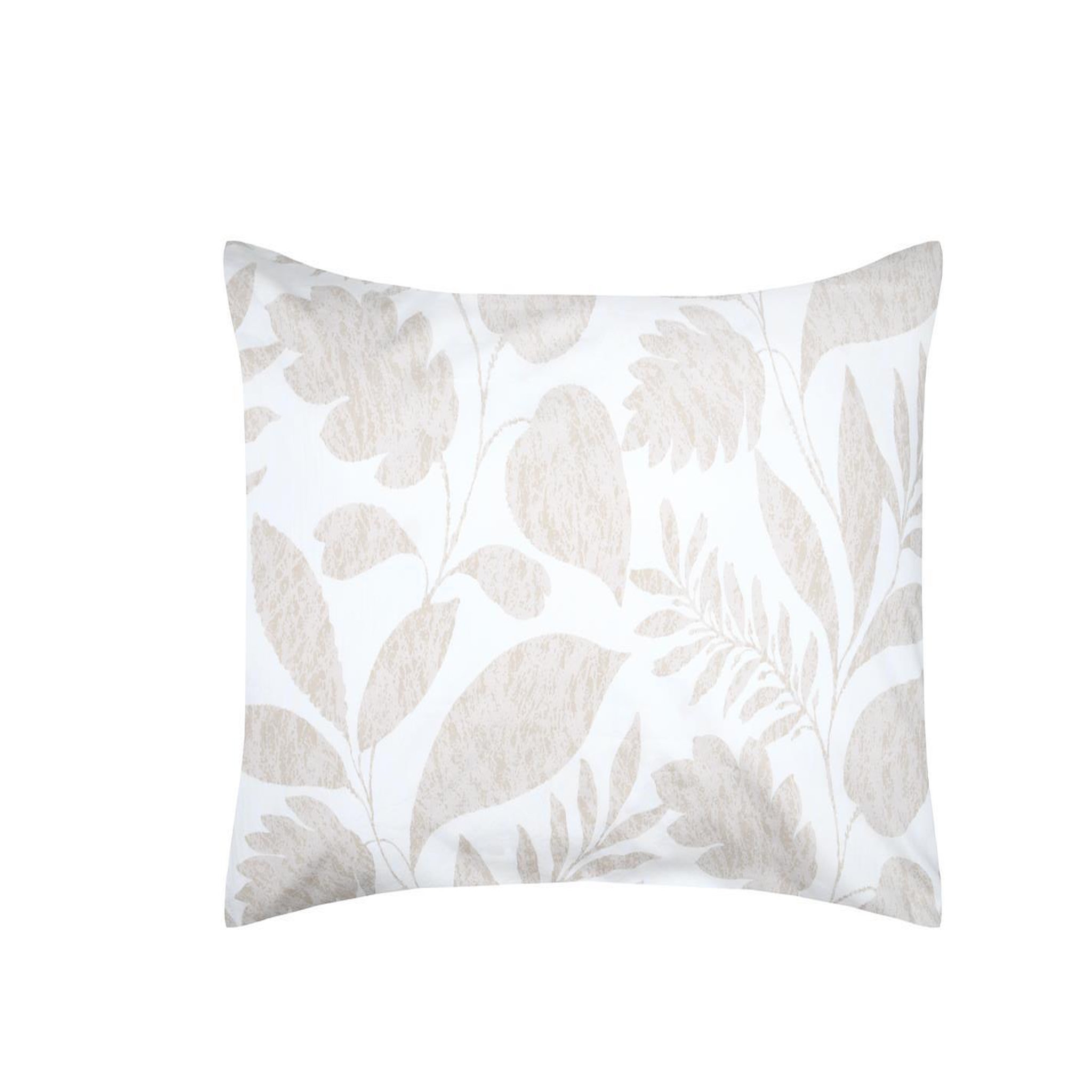 Voir la diapositive 2 : Eden Taie d'oreiller percale de coton motif feuillage 50x70cm