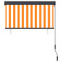 Voir la diapositive 4 : VIDAXL Store roulant d'exterieur 120x250 cm Blanc et orange