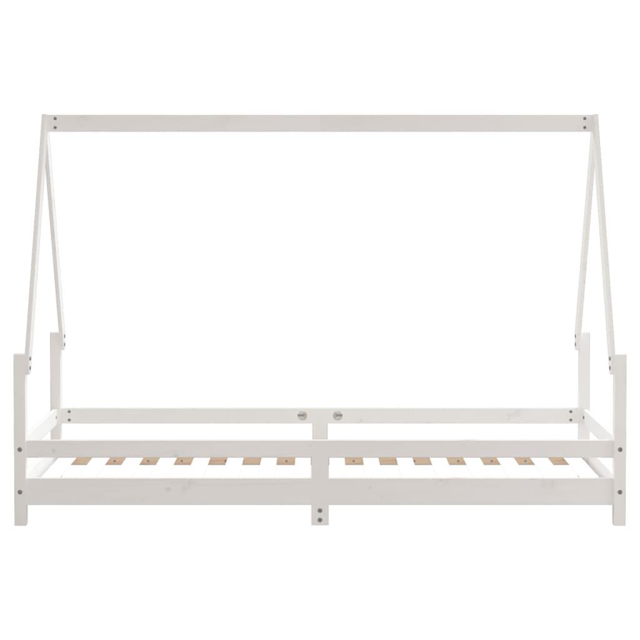Voir la diapositive 5 : VIDAXL Cadre de lit pour enfants blanc 80x200 cm bois de pin massif