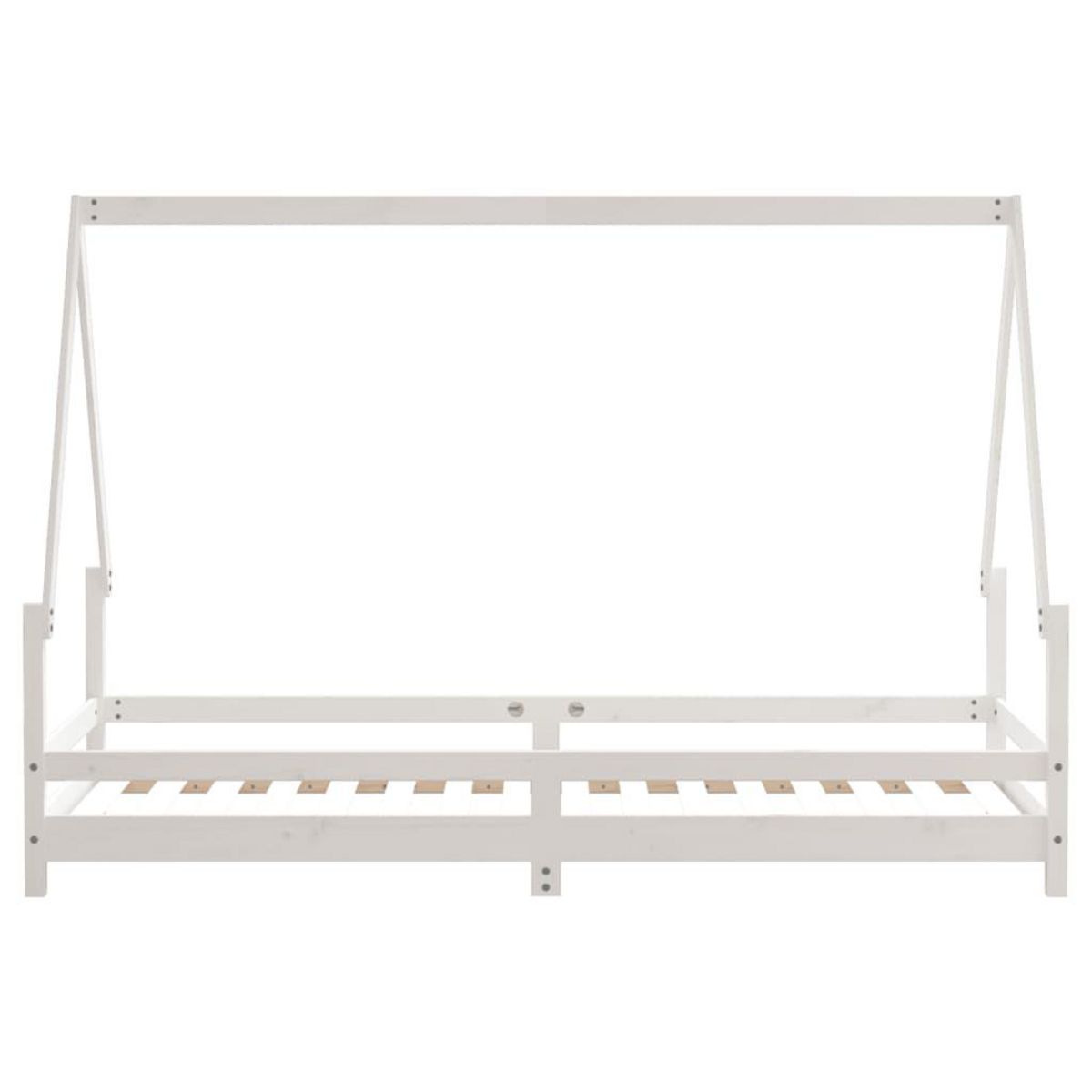 VIDAXL Cadre de lit pour enfants blanc 80x200 cm bois de pin massif
