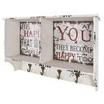 Paris Prix Patère Murale  Crochets & Compartiments  65cm Blanc