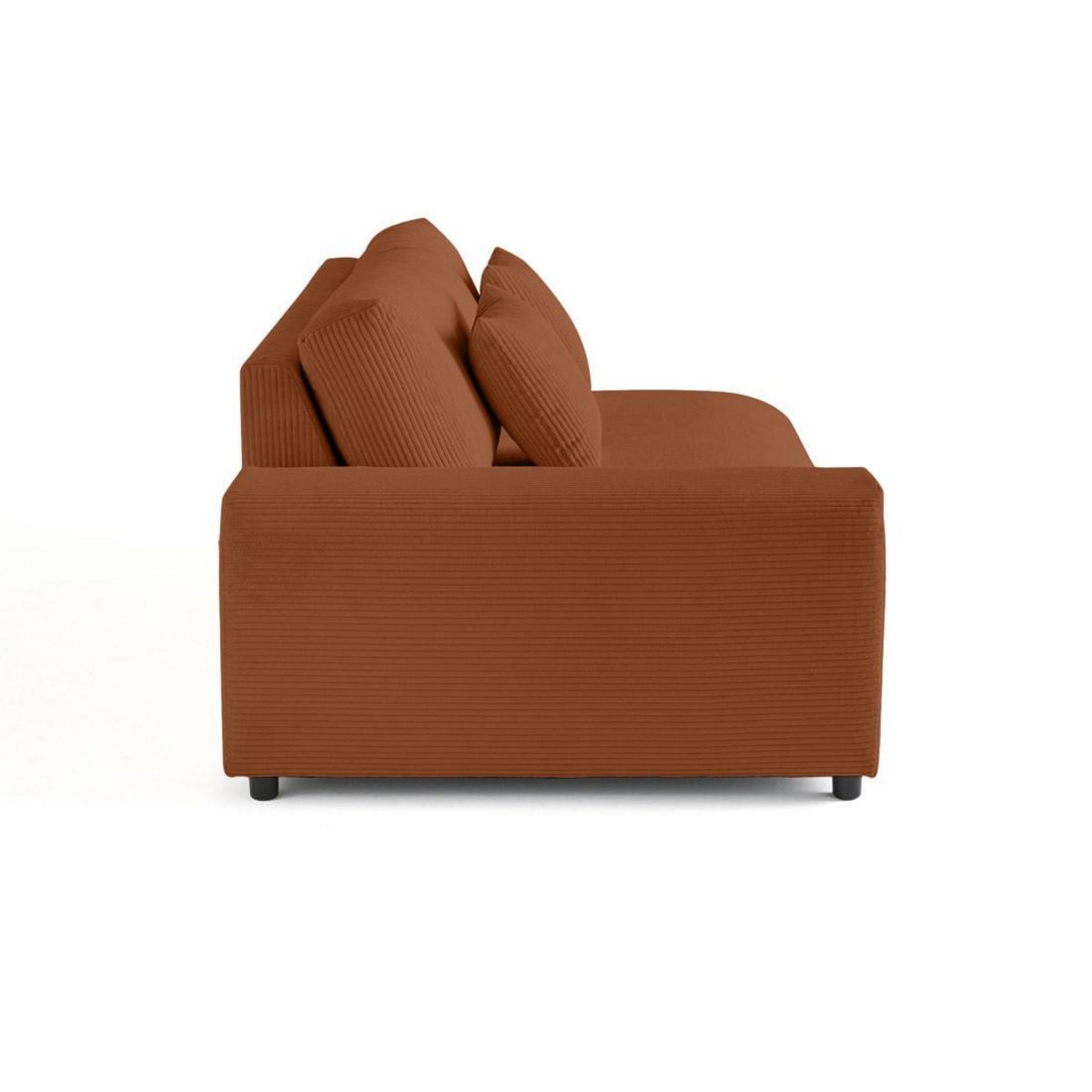 LISA DESIGN Garance - module d'assise 3 places avec accoudoir gauche - en velours côtelé