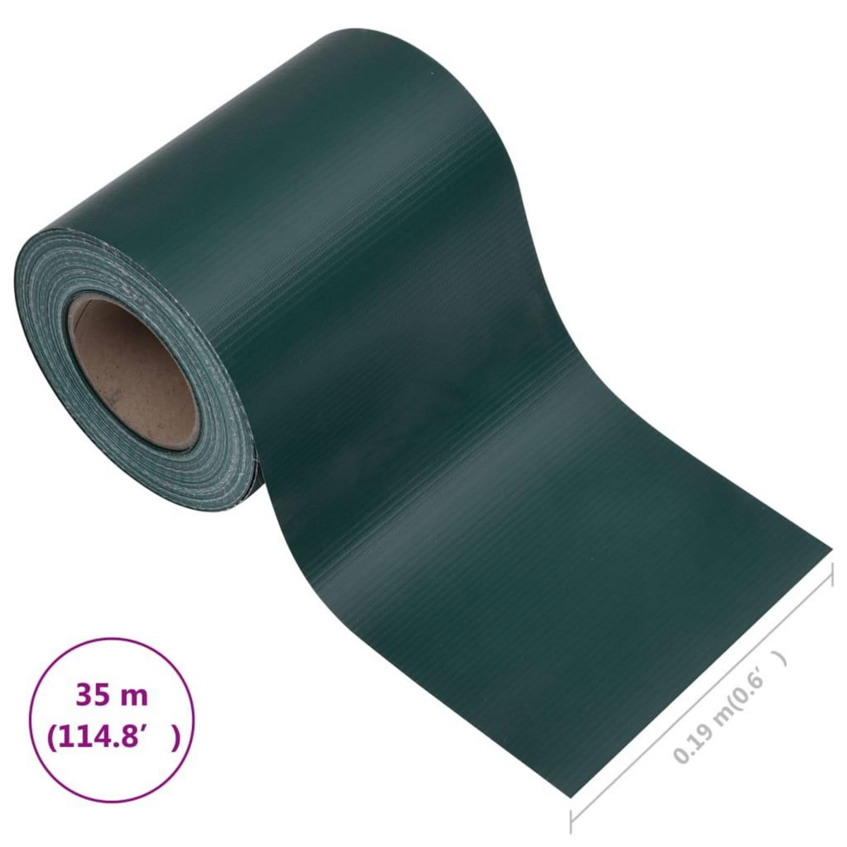 VIDAXL Ecran d'intimite de jardin PVC 35x0,19 m Vert mat