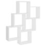 Voir la diapositive 2 : VIDAXL Etagere murale cube Blanc 78x15x93 cm Bois d'ingenierie