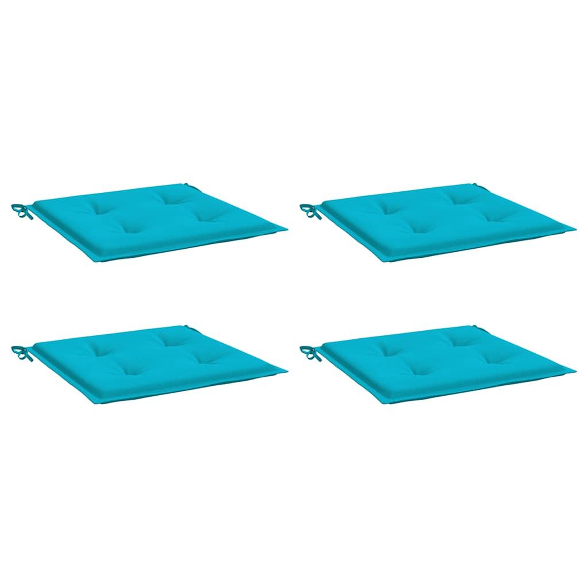 Voir la diapositive 3 : VIDAXL Coussins de chaise de jardin lot de 4 turquoise 50x50x3cm tissu