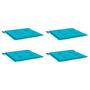 Voir la diapositive 3 : VIDAXL Coussins de chaise de jardin lot de 4 turquoise 50x50x3cm tissu