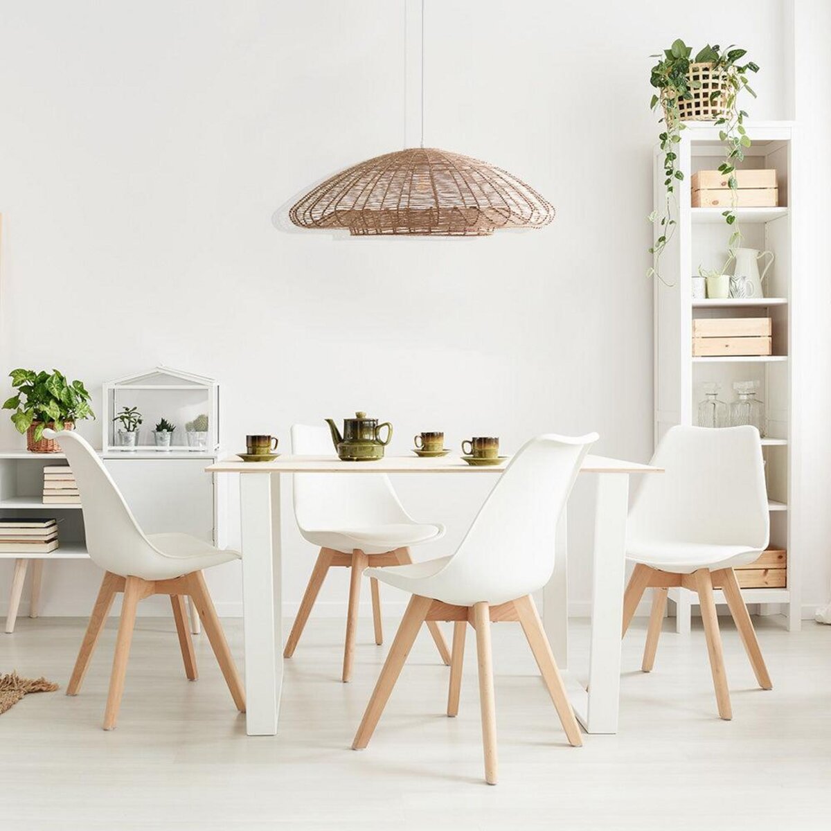 Lumisky Suspension intérieur ALBA NATURAL Beige Fibre naturelle D80CM