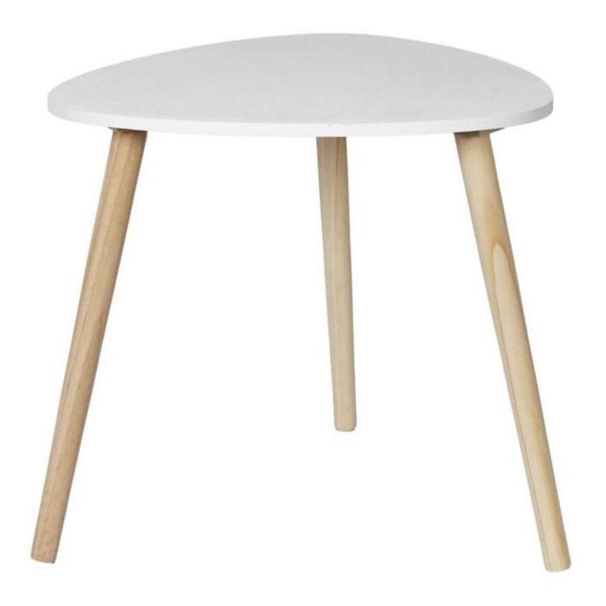 Paris Prix Table d'Appoint Scandinave  Shelly  48cm Blanc & Naturel