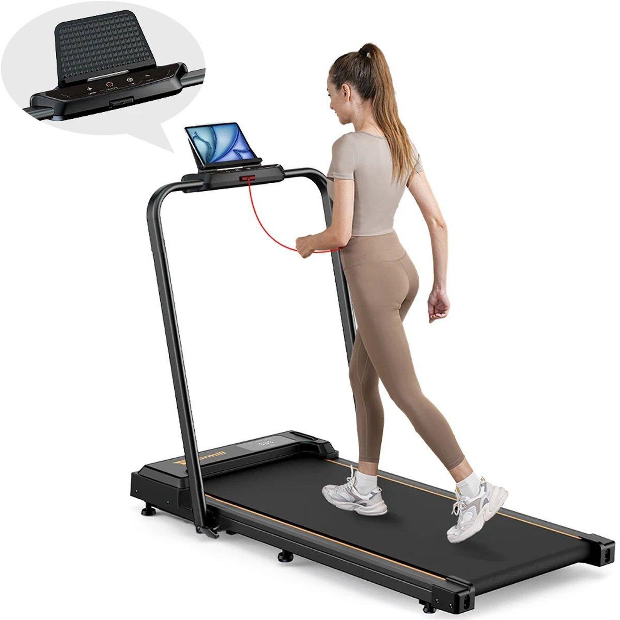 Voir la diapositive 6 : FORMILL Tapis de marche pliable 2 en 1 formill ft-51, jusqu'à 10 km/h, pour la maison et le bureau