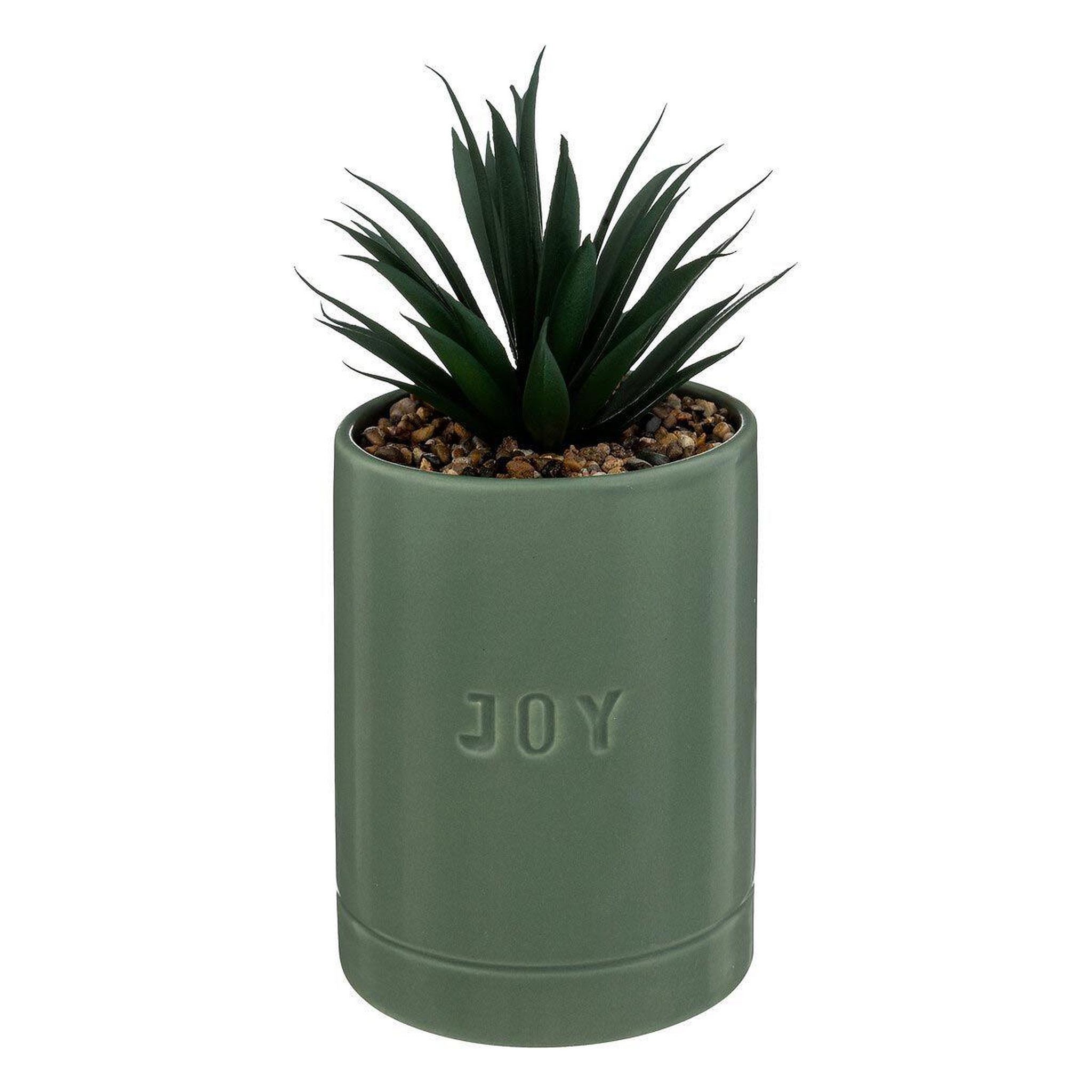 Voir la diapositive 1 : ATMOSPHERA Plante artificielle en pot  joy  20cm vert