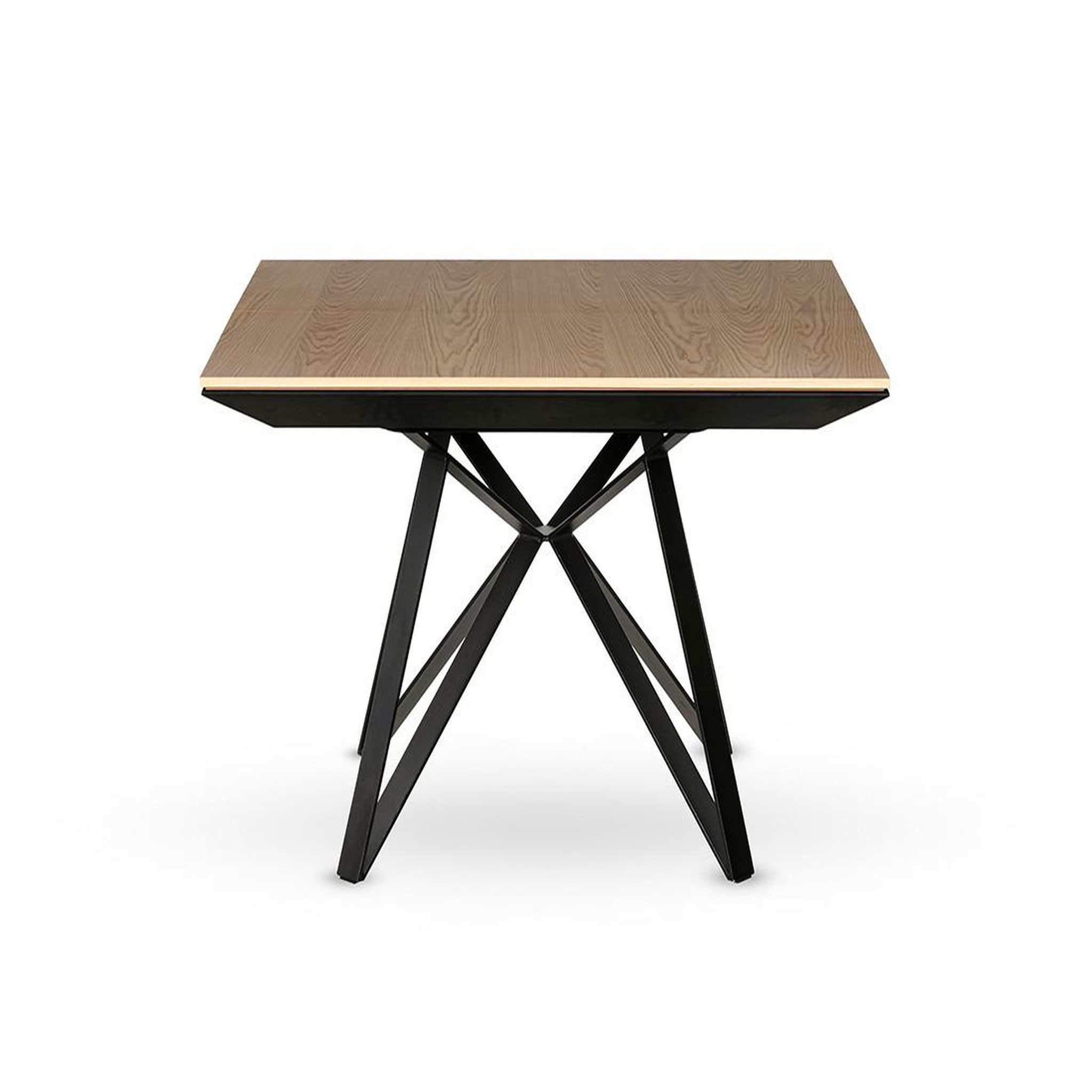 Voir la diapositive 1 : LISA DESIGN Belize - table à manger carrée extensible - effet bois et métal - 4 à 8 personnes
