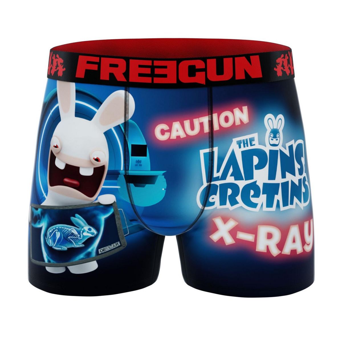 FREEGUN Lot de 3 boxers enfant Lapins Crétins