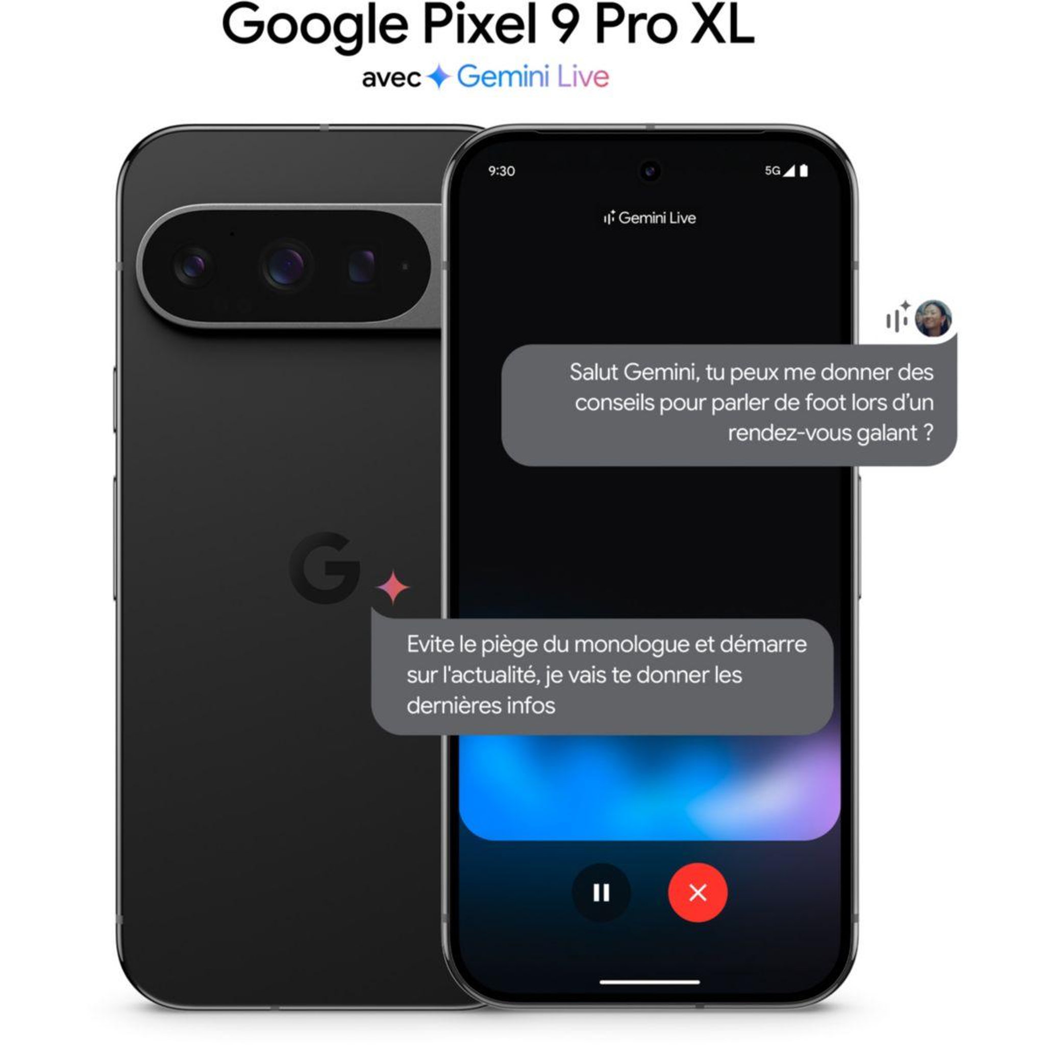 GOOGLE Smartphone Pixel 9 Pro XL Noir Volcanique 512Go