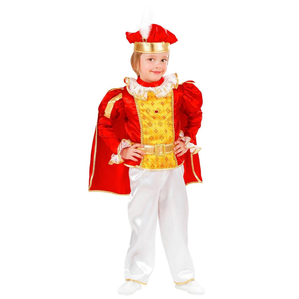 WIDMANN Déguisement Prince de conte de fée - Rouge - Enfant - 2/3 ans (86 à 96 cm)