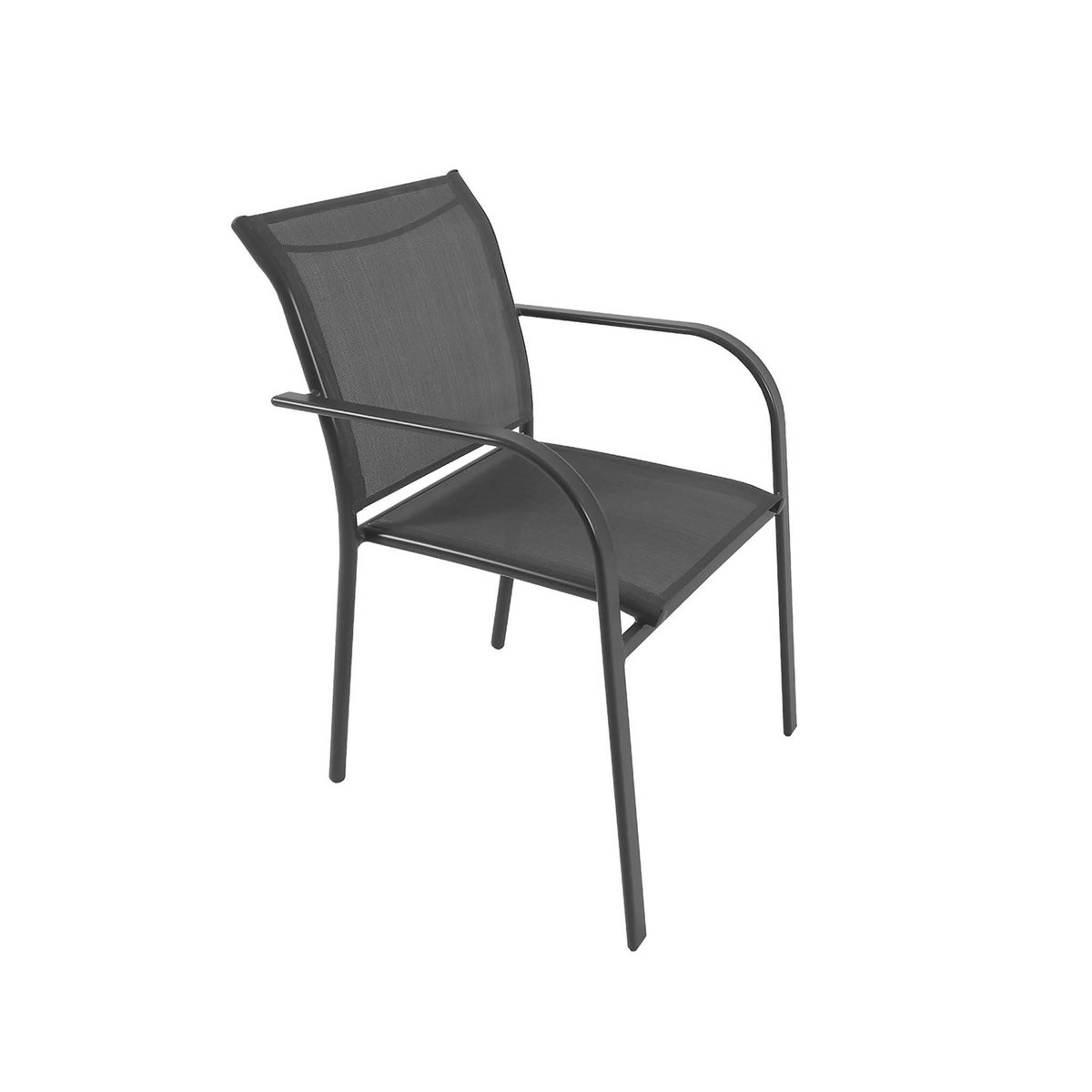 SWEEEK Table de jardin extensible aluminium + 8 assises anthracite - Ventura + Amara