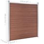 Voir la diapositive 6 : VIDAXL Cloture de jardin WPC 353x186 cm Marron