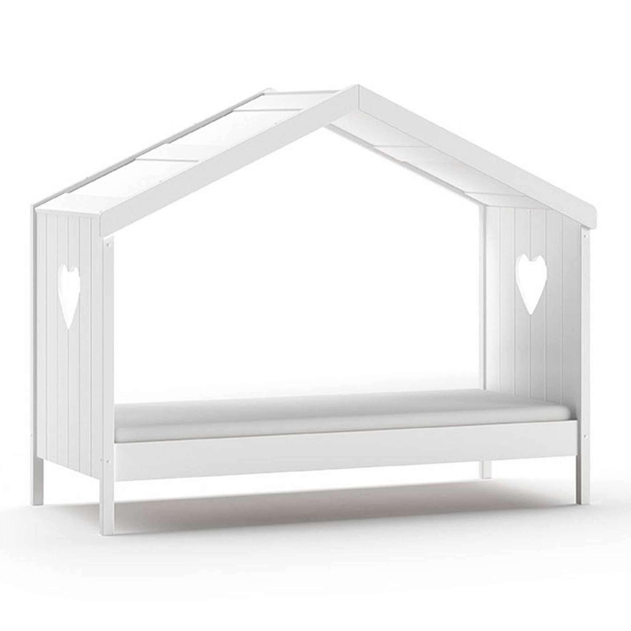 Voir la diapositive 2 : Paris Prix Lit cabane enfant ouvert  amori  90x200cm blanc