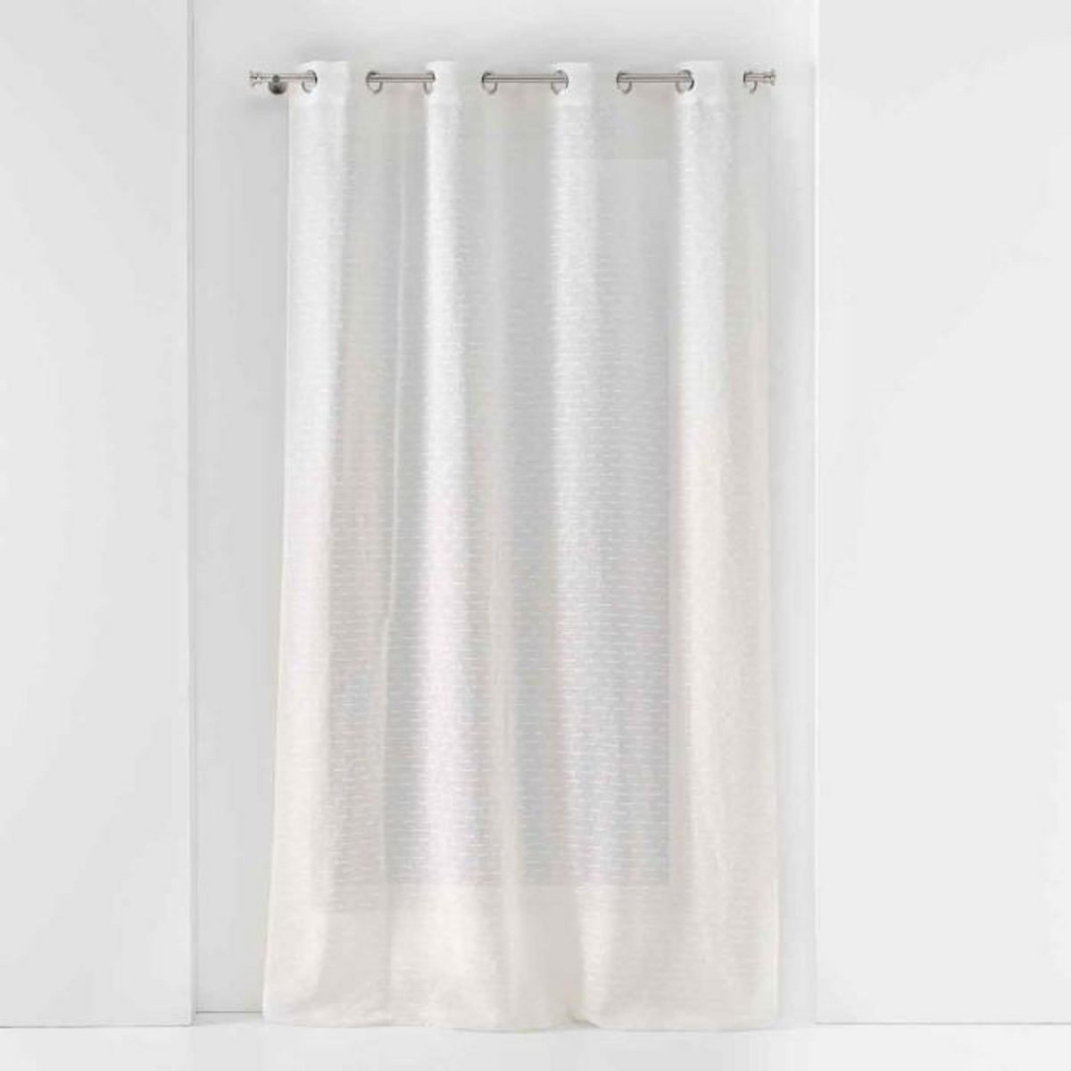 Paris Prix Rideau Voilage à Œillets  Cyrielle  140x240cm Blanc