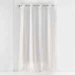 Paris Prix Rideau Voilage à Œillets  Cyrielle  140x240cm Blanc