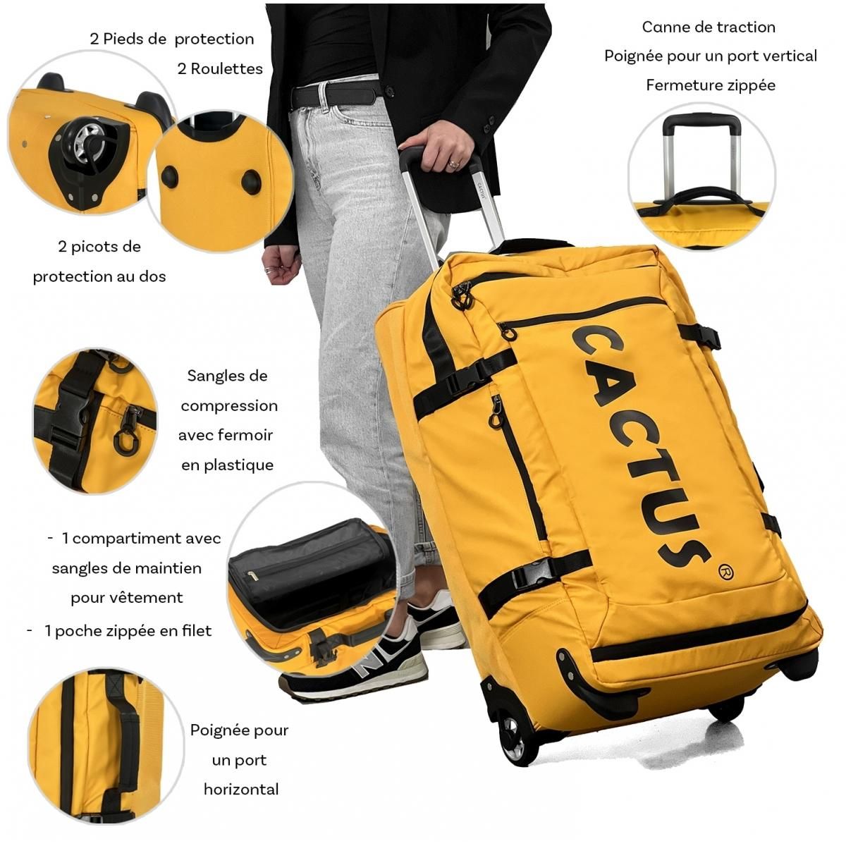 Cactus Sac de voyage avec roulettes 80L  70cm