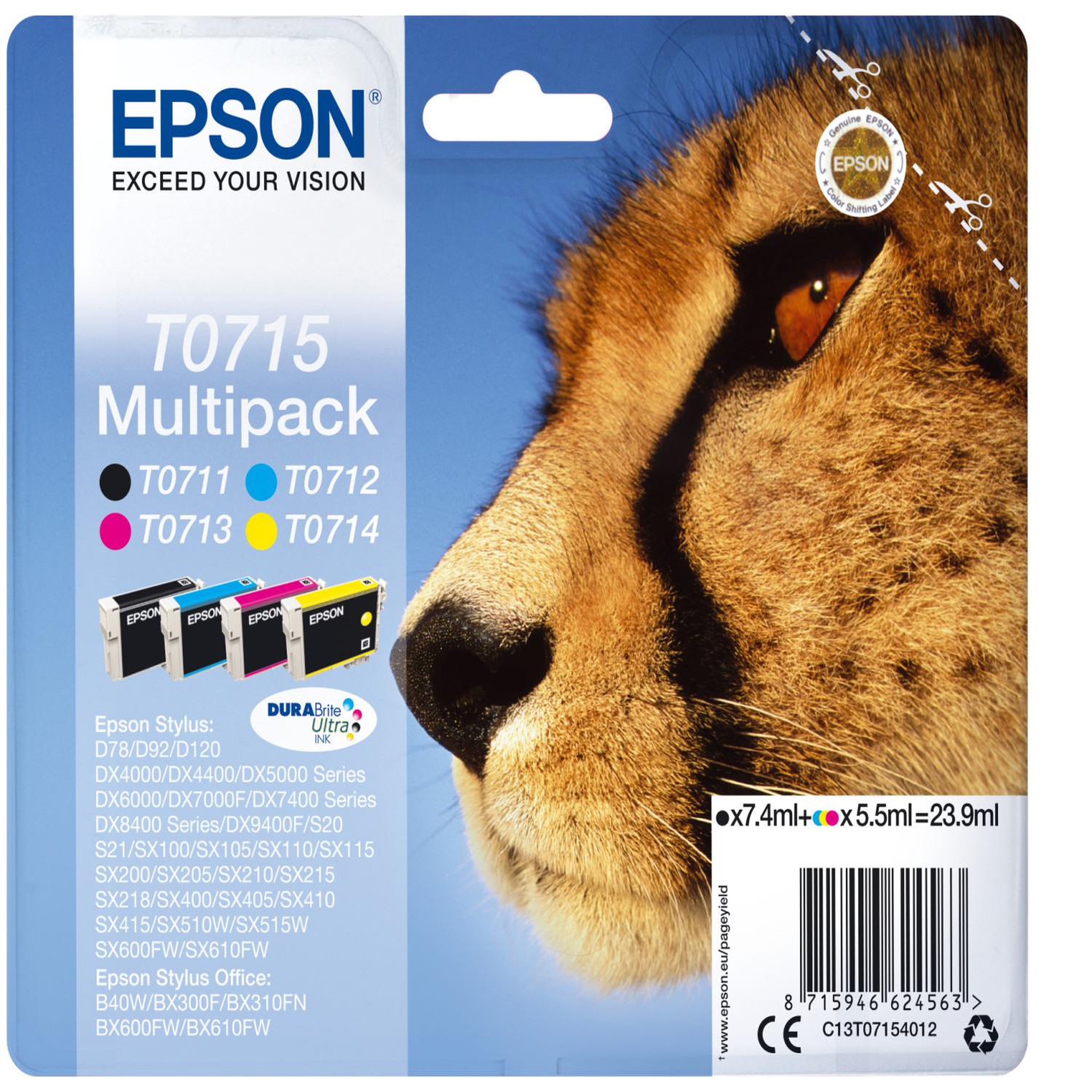 Voir la diapositive 2 : Epson Cartouche imprimante EPSON C 13 T 07154012