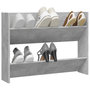 Voir la diapositive 3 : VIDAXL Armoire a chaussures murale Gris beton 80x18x60 cm Agglomere