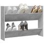Voir la diapositive 3 : VIDAXL Armoire a chaussures murale Gris beton 80x18x60 cm Agglomere