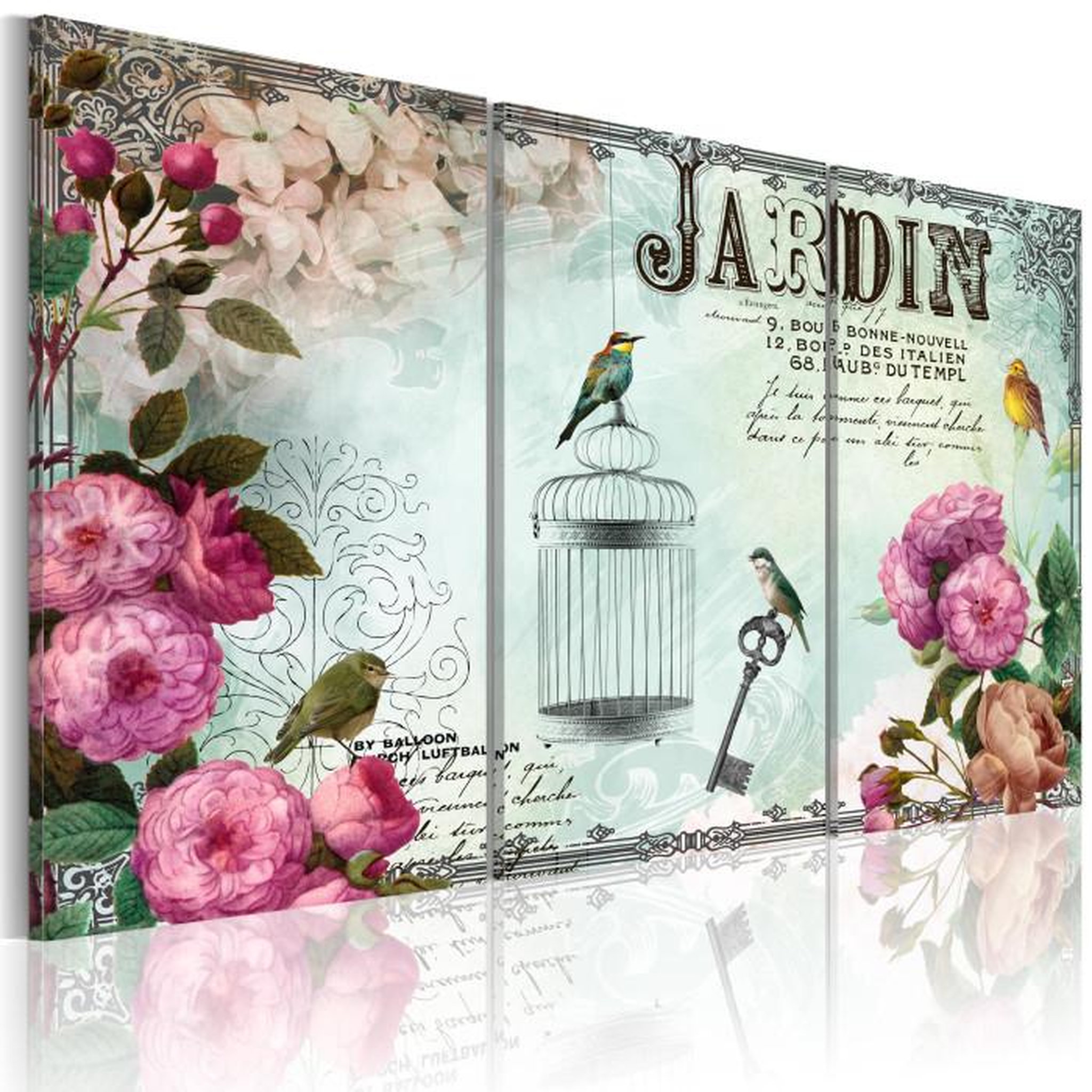 Paris Prix Tableau Imprimé  Jardin. Coloris disponibles : Multicolore