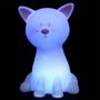 Voir la diapositive 5 : Paris Prix Lampe Veilleuse Enfant Led  Chat  19cm Blanc