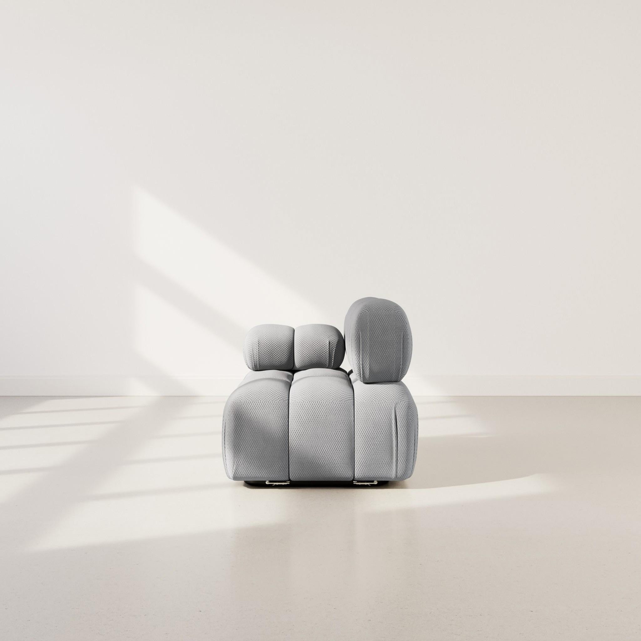 Voir la diapositive 6 : LISA DESIGN Ruby - module d'assise gauche en velours texturé